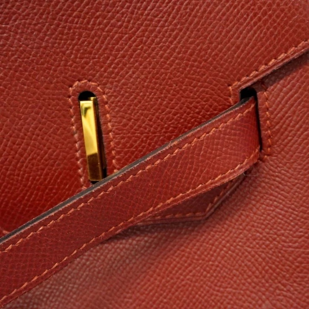 Authentic HERMES BIRKIN 35 Courchevel Rouge H burgundy leather bag - Picture 4 of 15